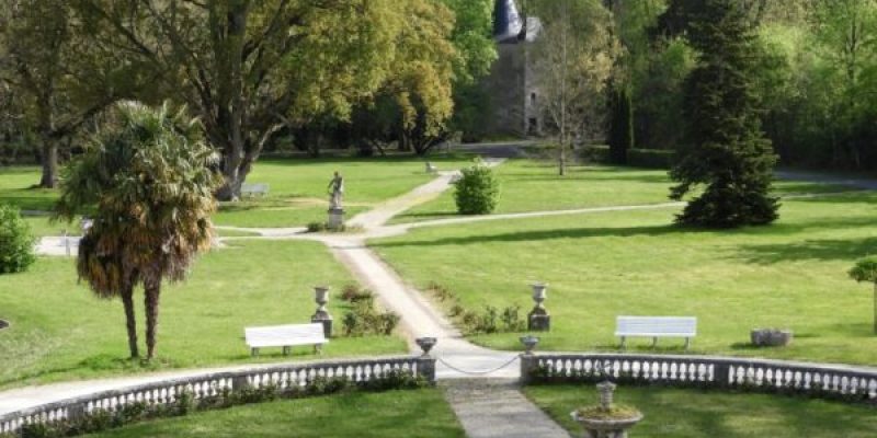 parc vue aerienne - Chateau de Mornay